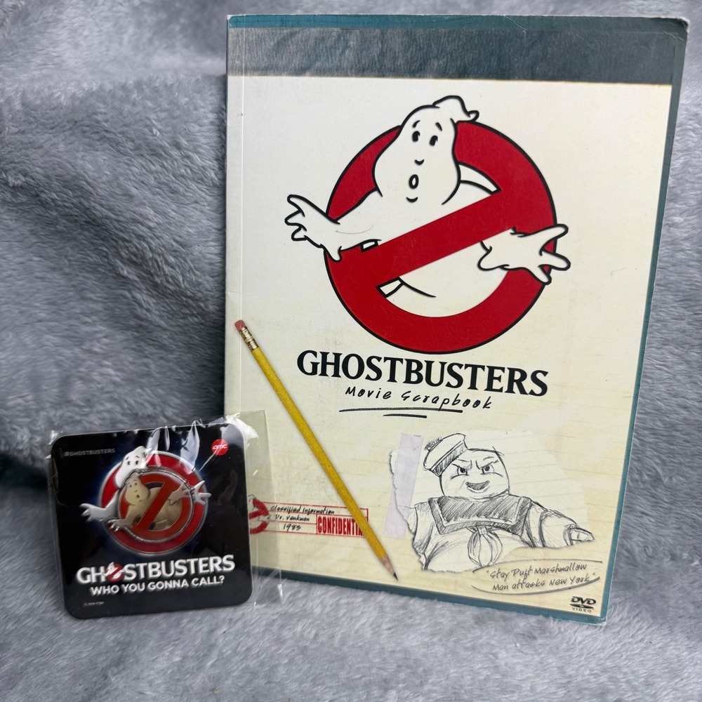 Ghostbusters Movie Scrapbook 2005 & 2016 AMC Promotional Enamel Pin Set
